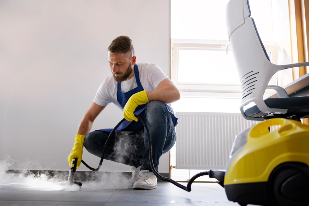 Hot steaming for effective carpet cleaning
