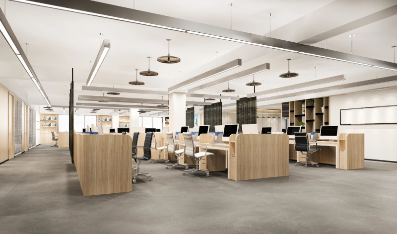 a clean office hall